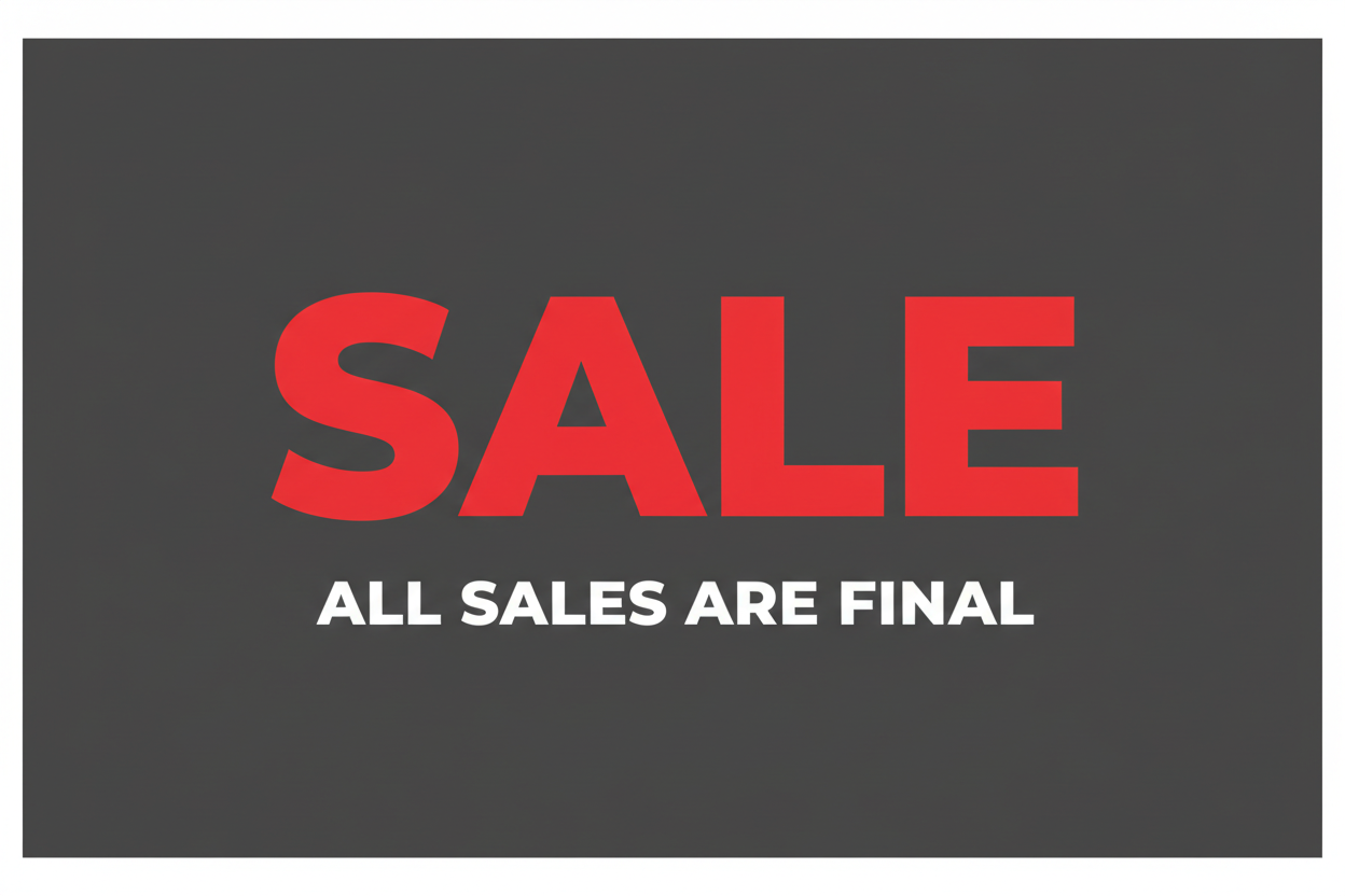 Clearance - All Sales Are Final